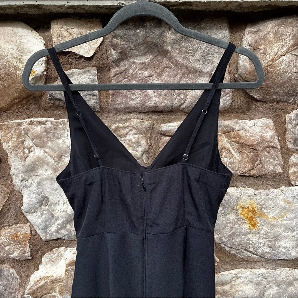 Abercrombie & Fitch Black Midi Dress Cut Out XS Slip Dress LBD - Picture 4 of 7
